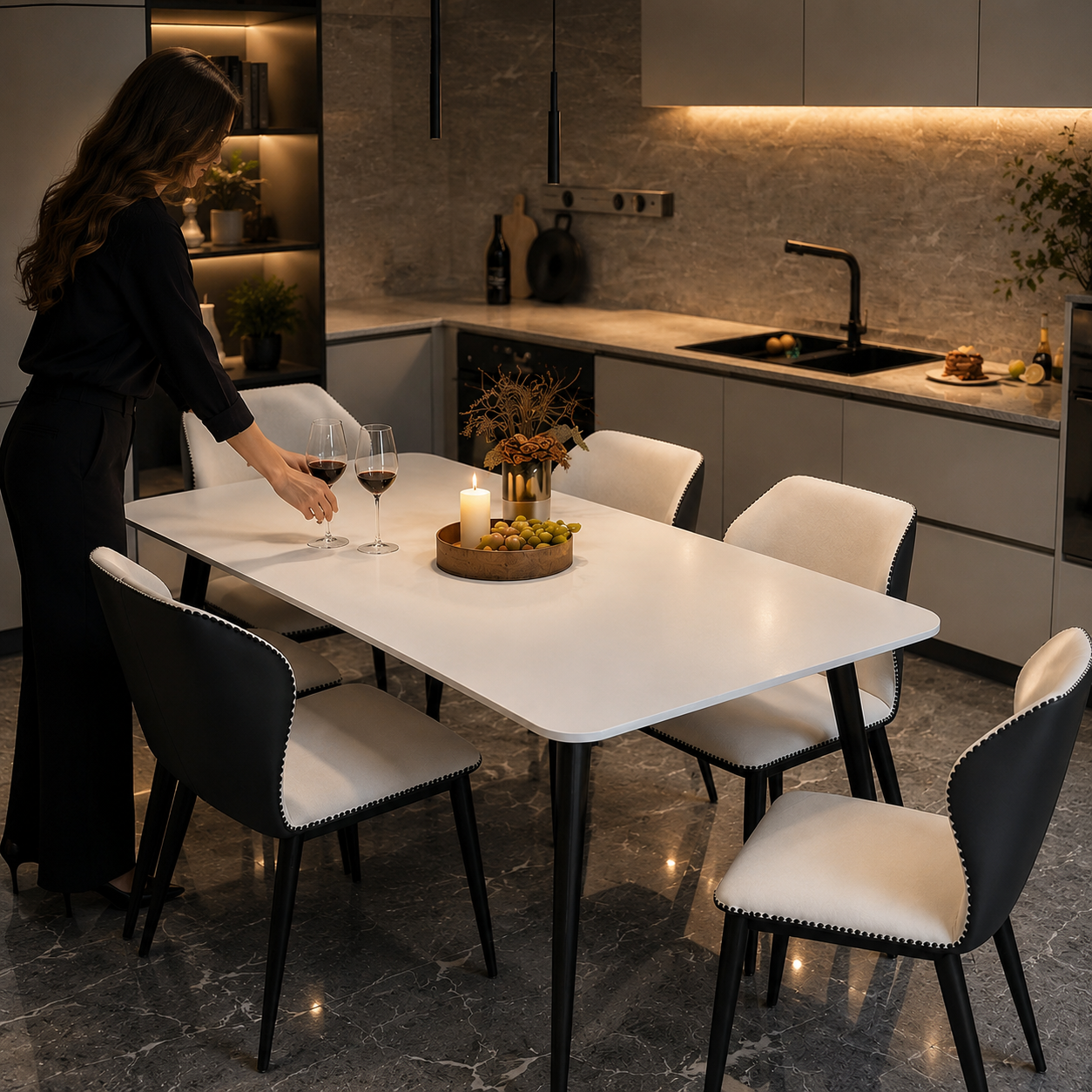Masa Velvet Soft Edge Table