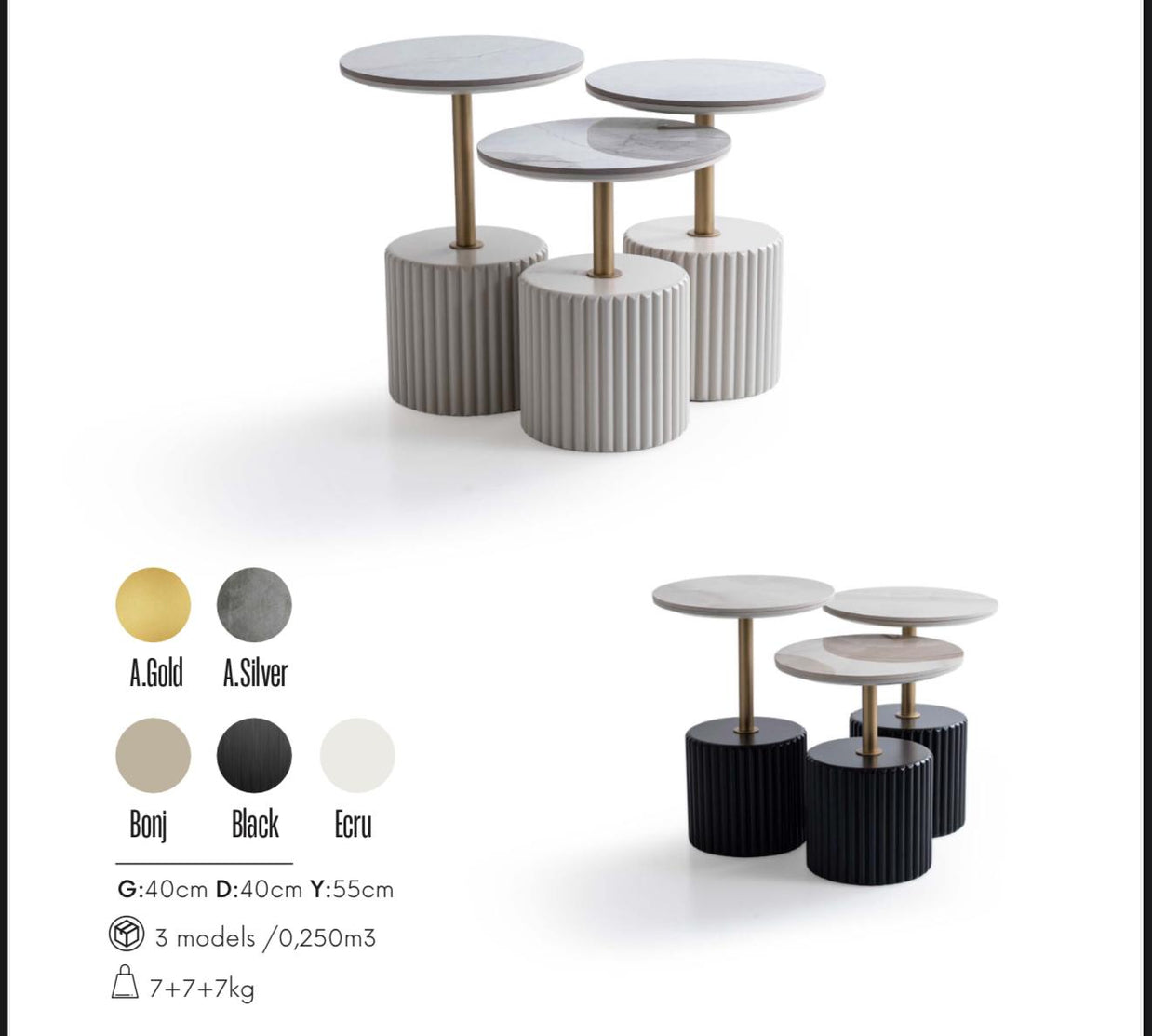 Set Măsuțe de Cafea Lumo Mono