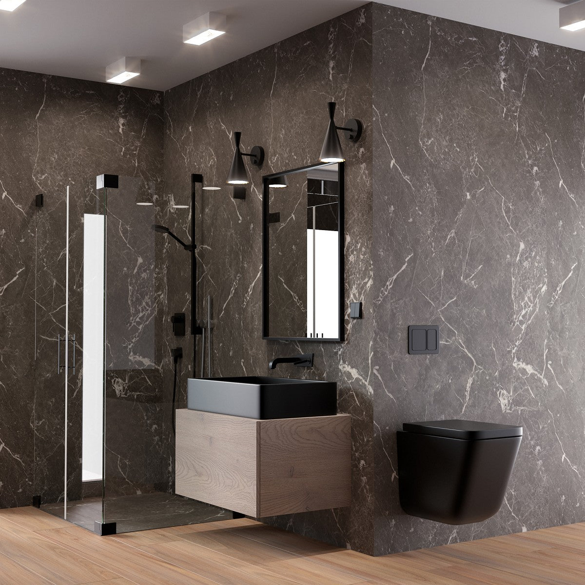 Rocko Tiles R261 Nebulous Black