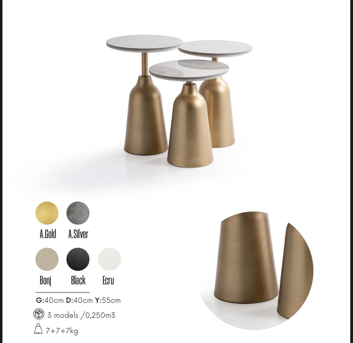 Set Măsuțe de Cafea Aera Curve